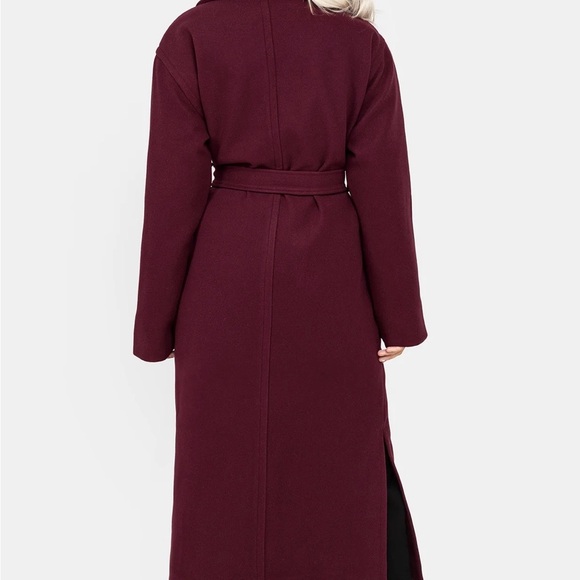 Disturbia — Meltdown Oversized Coat with Brooch - Red - Picture 5 of 5